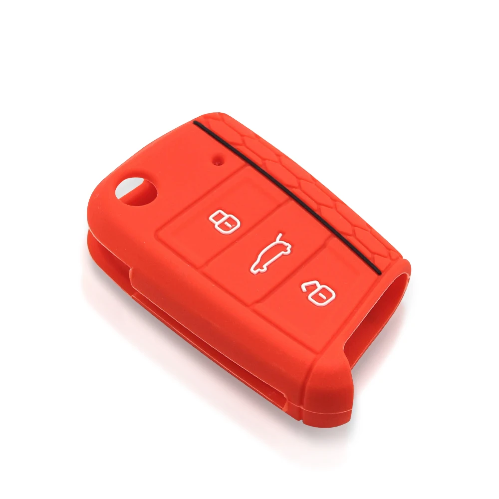 Dandkey автомобильные аксессуары силиконовый чехол для ключа защитный Volkswagen VW Golf 7 Mk7