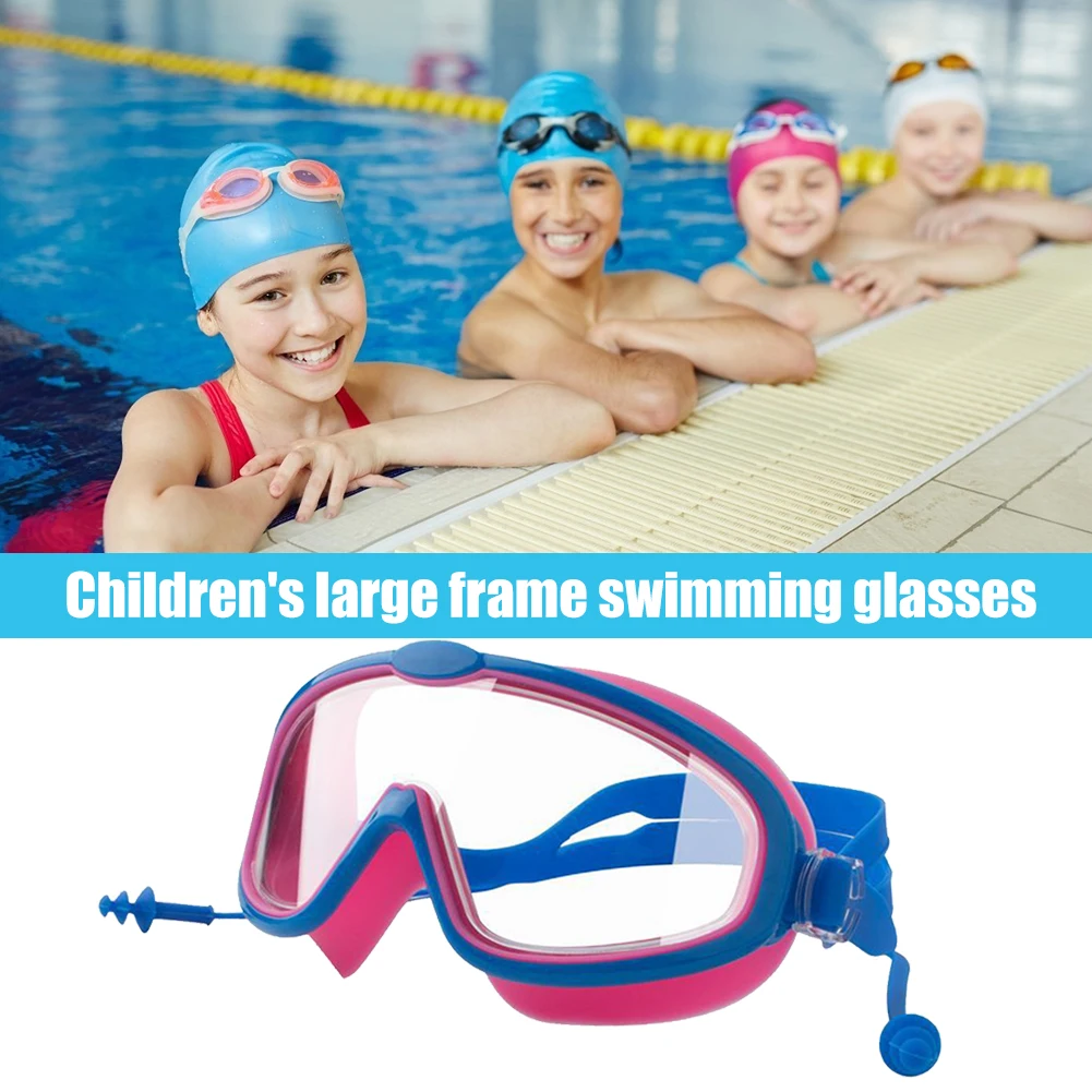 

New Children's Waterproof Non-Fogging Swimming Glasses HD Swimming Goggles Children's Large Frame Swimming Goggles