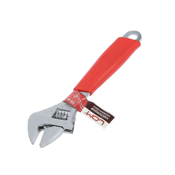 Ключ разводной LOM обрезиненная рукоятка 200 мм 1647016|Гаечный ключ| |