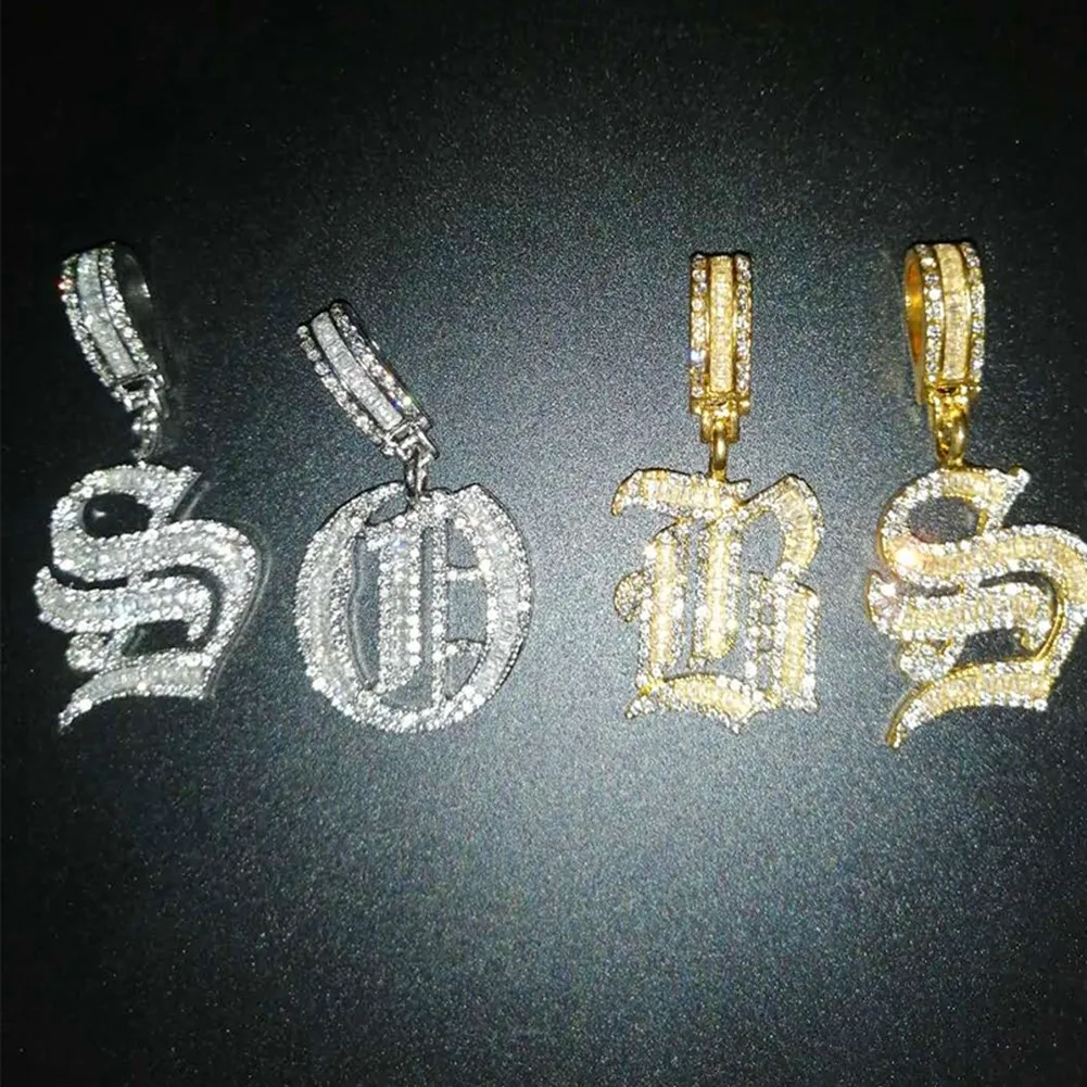 Ожерелье с кулоном именем на заказ старые английские готические шрифты