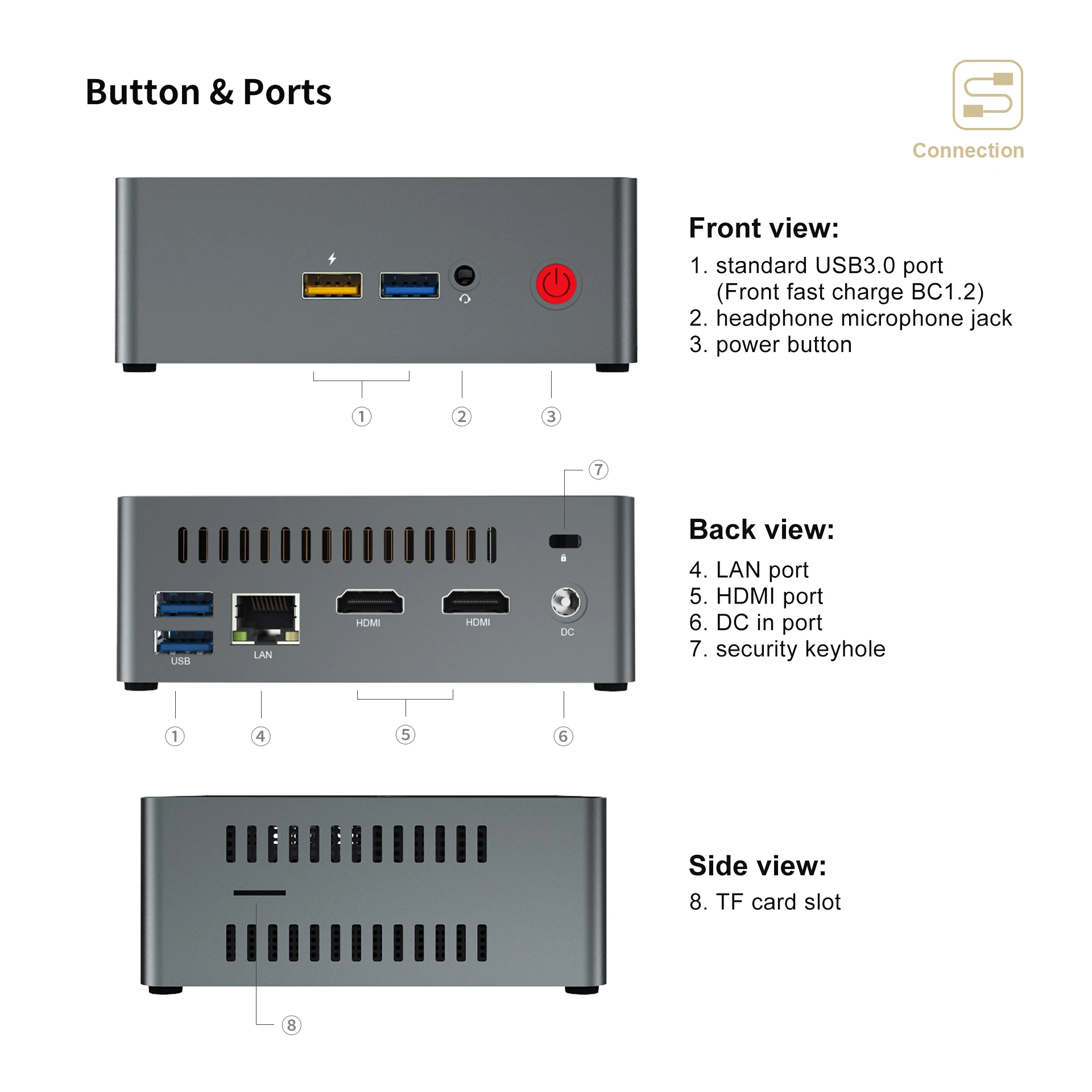 Мини-ПК Beelink J34 Windows 10 J3455 Apollo Lake Celeron 8 ГБ 128 256 LAN 1000M Bluetooth 4 0 USB HDMI | Компьютеры и офис