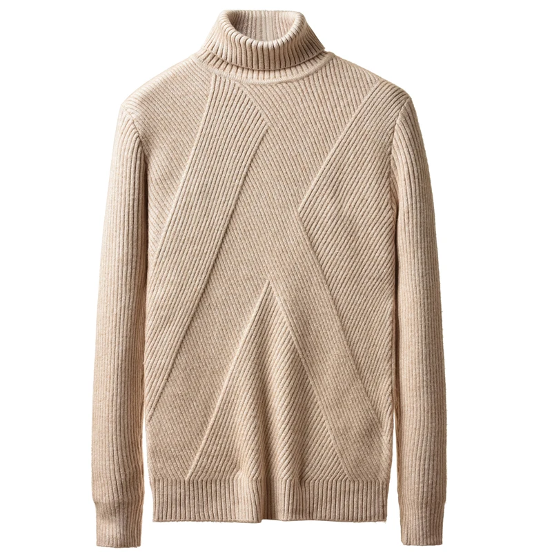 

2021 New Men Sweaters Pullover Turtleneck High Quality Fashion Knitted Sweater Long Sleeve Male Clothing Casual Korea Knitwear