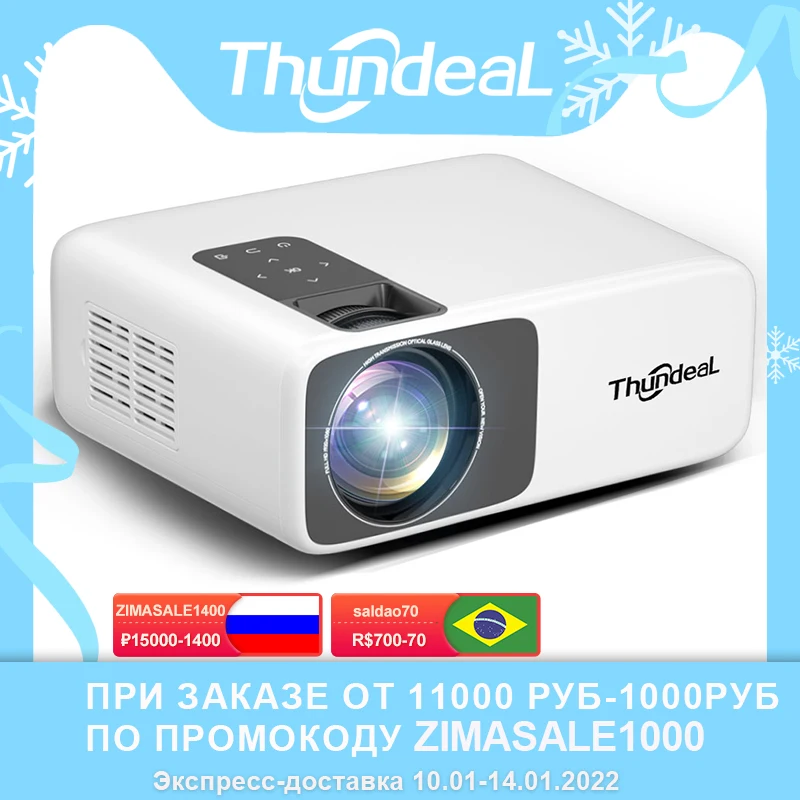 

ThundeaL Full HD Проектор Родное Разрешение 1920x1080P 2K 4K Видео Портативный проектор TD93PRO Мини 2.4/5ГГЦ WiFi Andriod LCD Домашний Кинотеатр TD93 PRO Проектор Новинк...