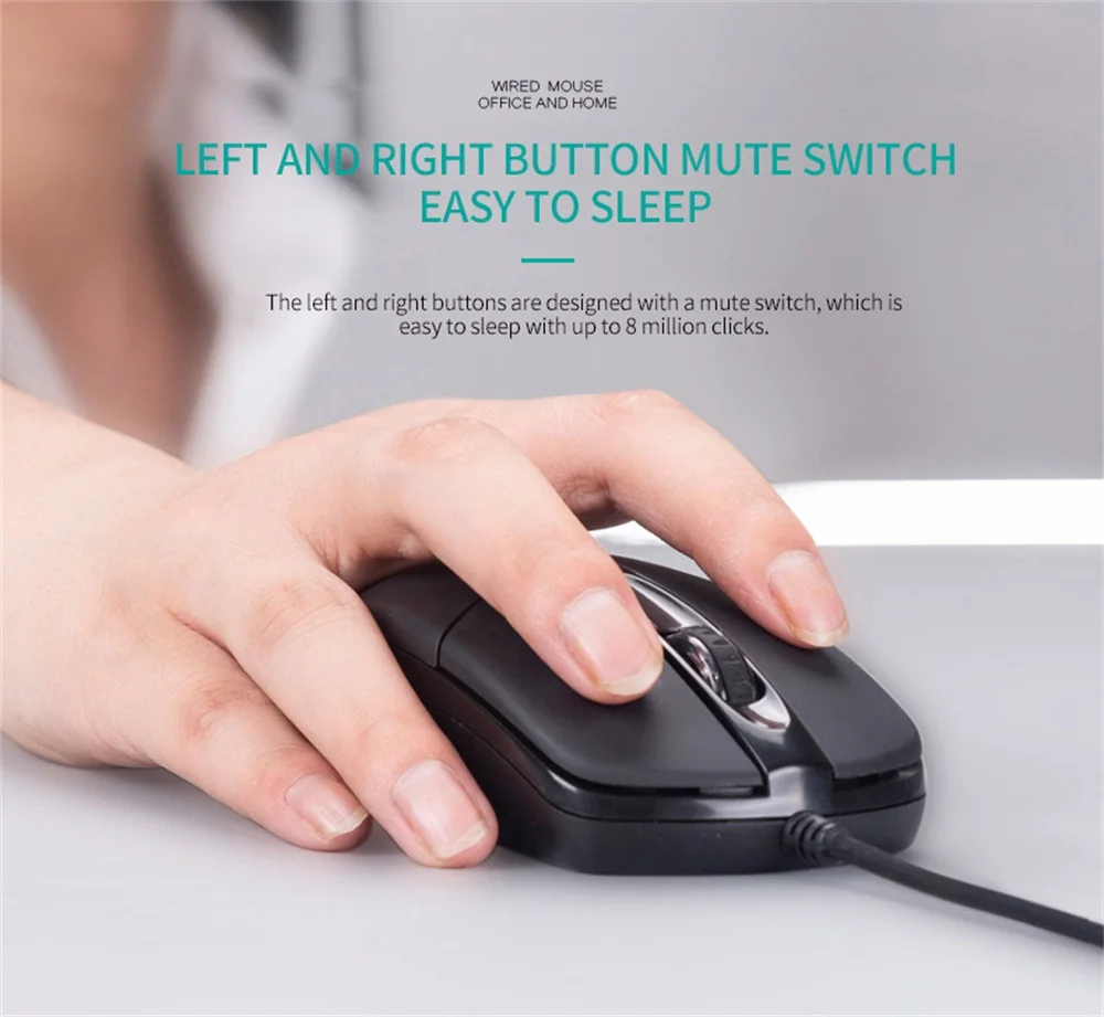 

Mini wired computer mouse portable mute table optical mouse and mouse PC computer laptop desktop