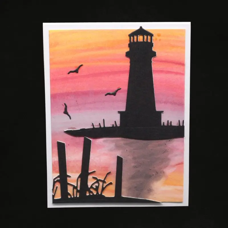 Маяк металла прорезной трафарет для окраски DIY Скрапбукинг штамп альбомов