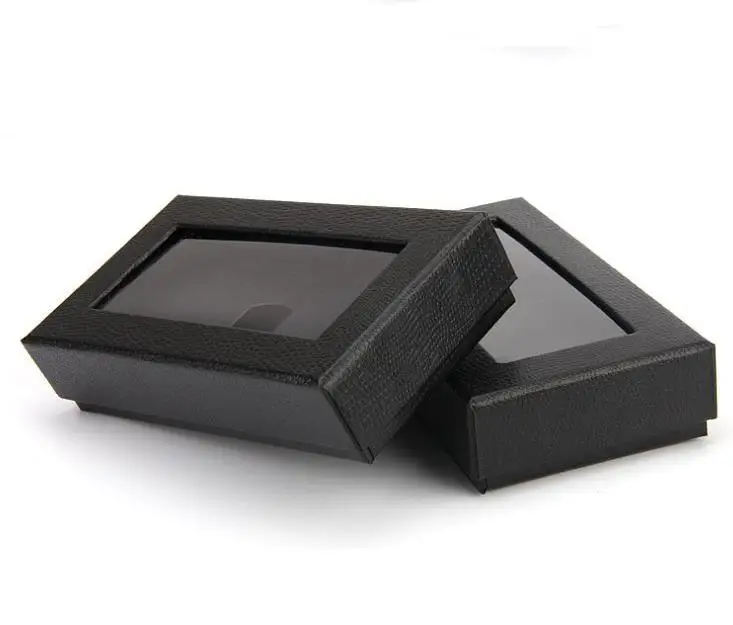 

Classic Black Bow Tie Box Tie Necktie Tie Gift Boxes Men's Tie Packaging Dispaly Storage Cases Gift Boxes Window Top 100pcs SN