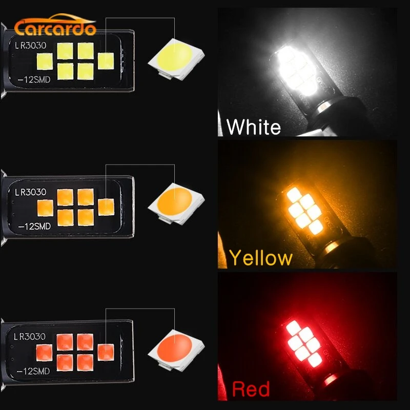 Автомобильные светодиодные противотуманные фары Carcardo 2 шт. H1 H3 H7 H8 H11 9005 9006 HB4 12 В