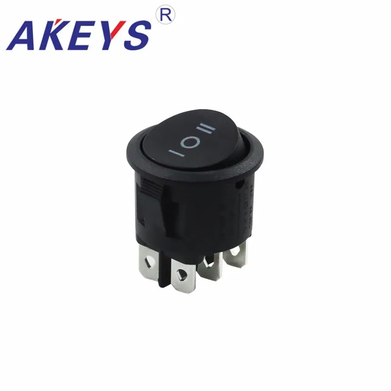 

10PCS KCD1-206 double pole double throw on-off-on rocker switch with six pins