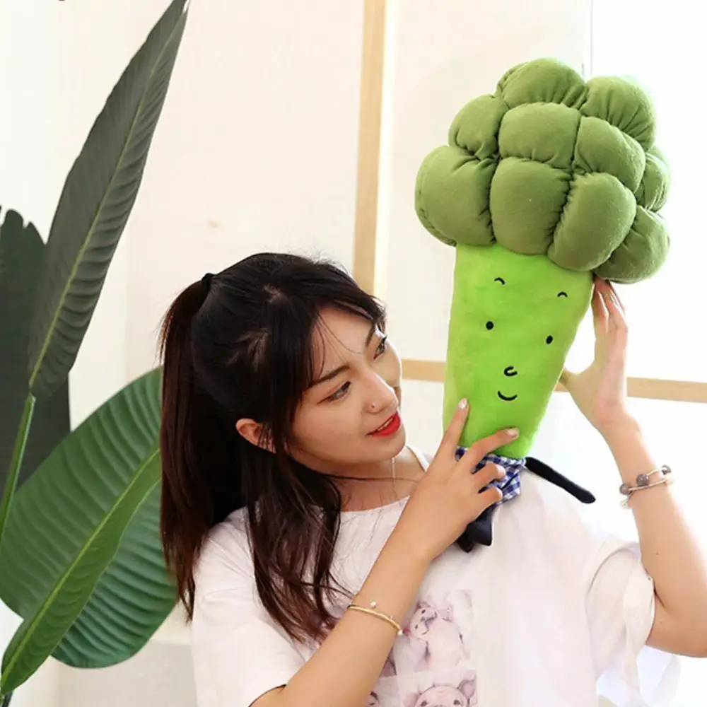 Милая многофункциональная овощная Подушка брокколи плюшевые игрушки мягкие и