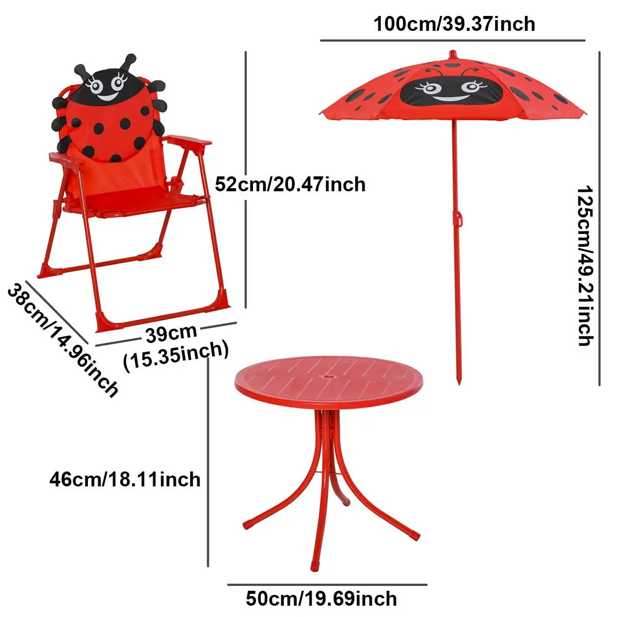 

Waterproof Outdoor Umbrella Sunshade Sail With Table Chair Set Garden Patio Sunshade Shield Rain Cover