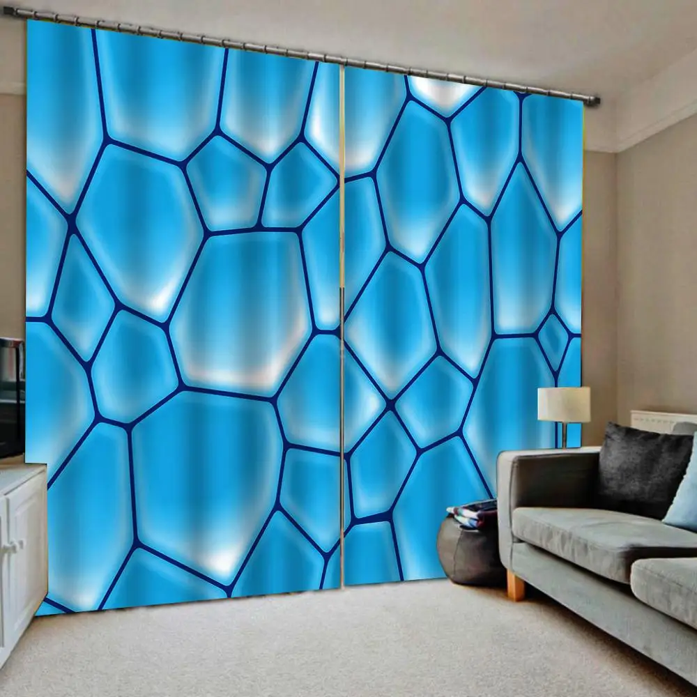 Домашний декор 3D занавески для гостиной затемняющие оконные квадратные фото