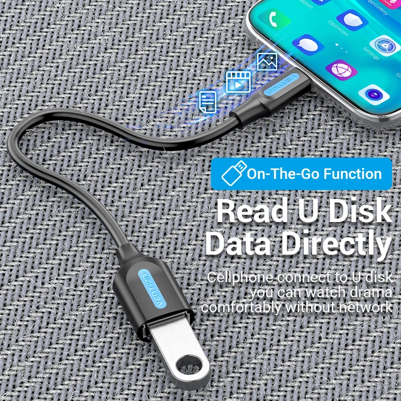 Vention USB C to USB OTG Cable Adapter USB Type C Male to USB 3.0 2.0 Female for Macbook Pro Samsung S20 USB C OTG Adapter