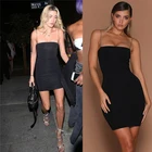 Летнее платье 2020, сексуальное женское облегающее платье, черный сарафан, короткий мини-сарафан с открытой спиной, вечернее платье для ночного клуба, Vestidos размера плюс