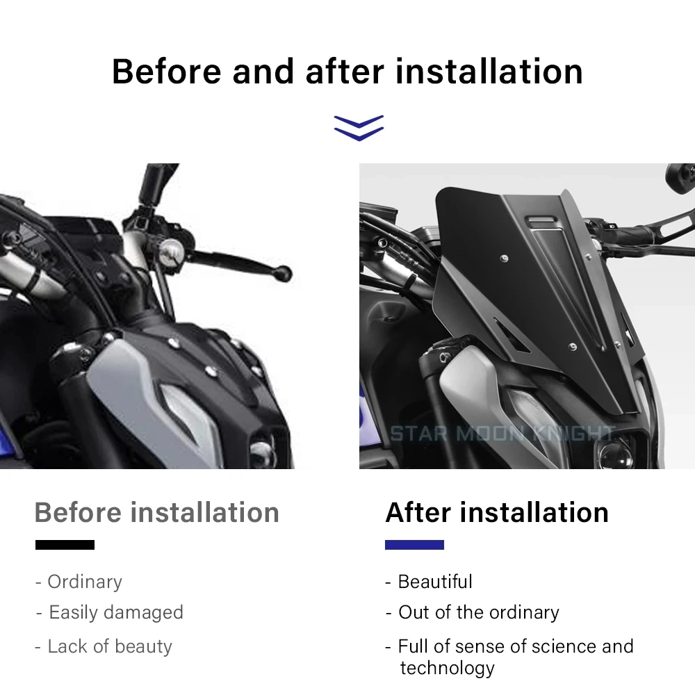 Подходит для yamaha mt07 MT-07 MT 07 2021-MT-07 мотоциклетный алюминиевый ветрозащитный экран