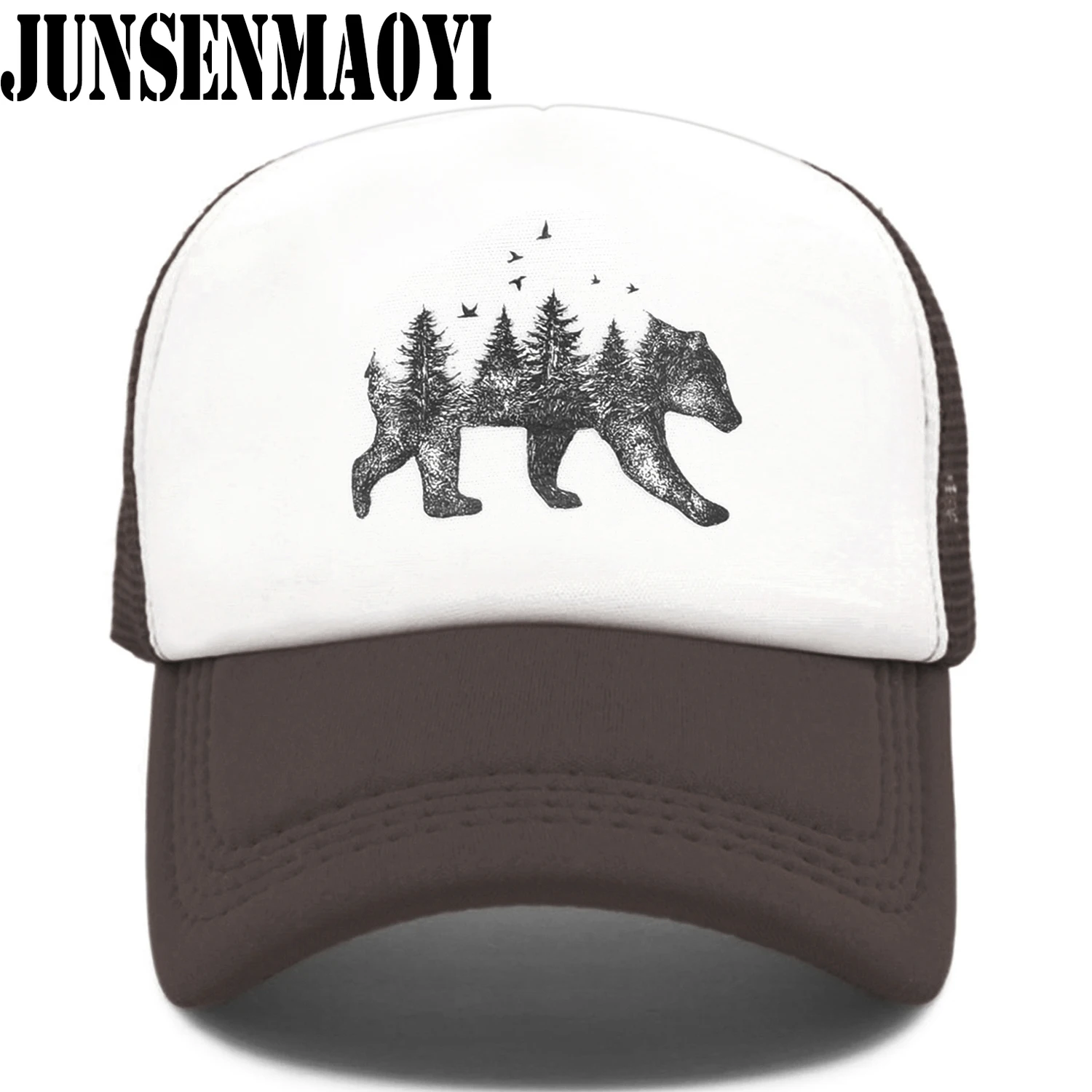 

Новая модная кепка с лесным медведем, кепка для охоты и охоты, кепка, Кепка в стиле хип-хоп для мужчин и женщин, бейсболка, крутая летняя кепка-Снэпбэк, сетчатая Кепка