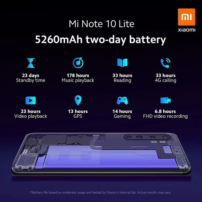 Смартфон Xiaomi глобальная версия Mi Note 10 Lite 64 ГБ 128 Snapdragon 730G Восьмиядерный NFC AMOLED