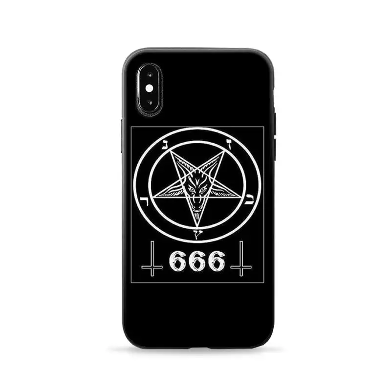 Пентаграмма 666 дьявольский сатанический чехол для телефона iPhone 7 8 11 12 Pro X XS Max XR