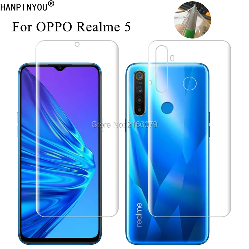 Для OPPO Realme 5 Realme5 6 &quotпрозрачный ТПУ/матовый гидрогель с защитой от отпечатков