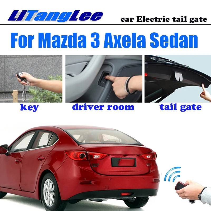 

LiTangLee Car Electric Tail Gate Lift Tailgate Assist System For Mazda 3 Mazda3 Axela Sedan 2013~2019 Remote Control Trunk Lid