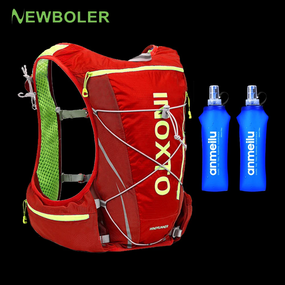 Жилет для бега NEWBOLER рюкзак на 8 л 10 жилет с гидратором марафона и мягкая фляжка 500