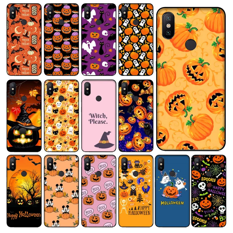 Милый цветной чехол для телефона тыква Хэллоуин летучая мышь ведьма Бу Redmi 5 plus Note