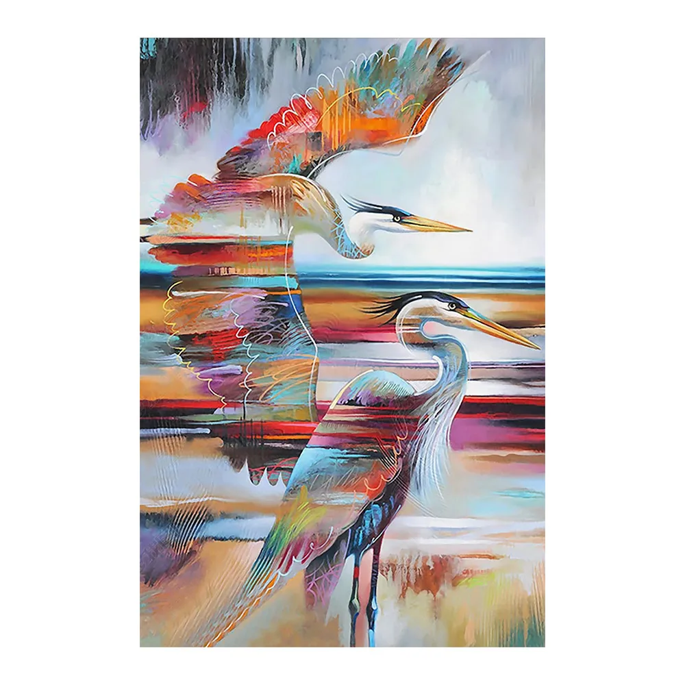 Heron Алмазная с изображением птицы живопись маслом животное круглая полная дрель