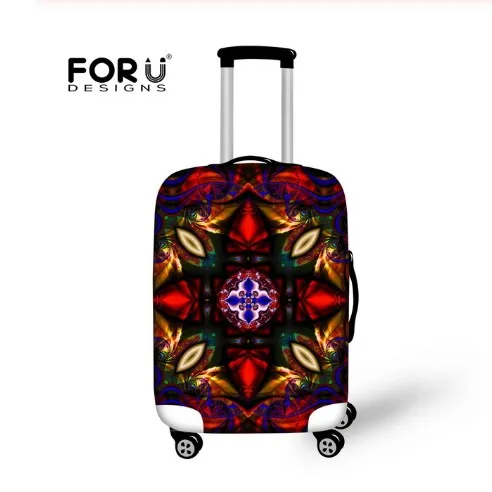 D0671 FORUDESIGNS Afrian Girl ацтекский узор багаж защитный водонепроницаемый чехол для 18-3" чемодан на колесиках эластичные дорожные дождевые чехлы - Цвет: D0671
