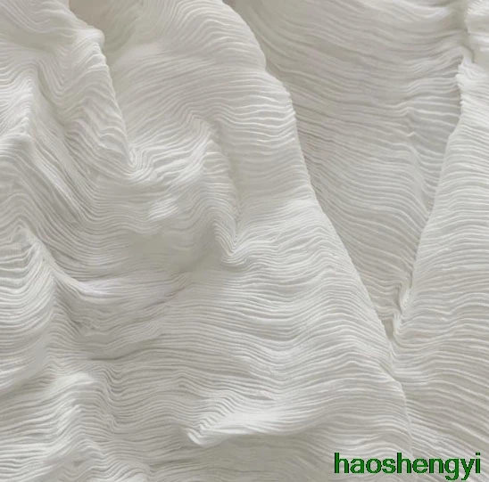 Ткань из водорослей Hengluan white мягкая прозрачная со складками за полцены | Дом и сад