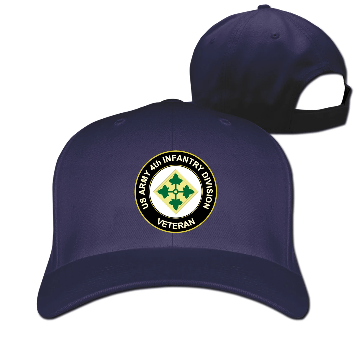 

U.S. Army 4th Infantry Division Veteran mens women's Fashionable breathable Dad Cap