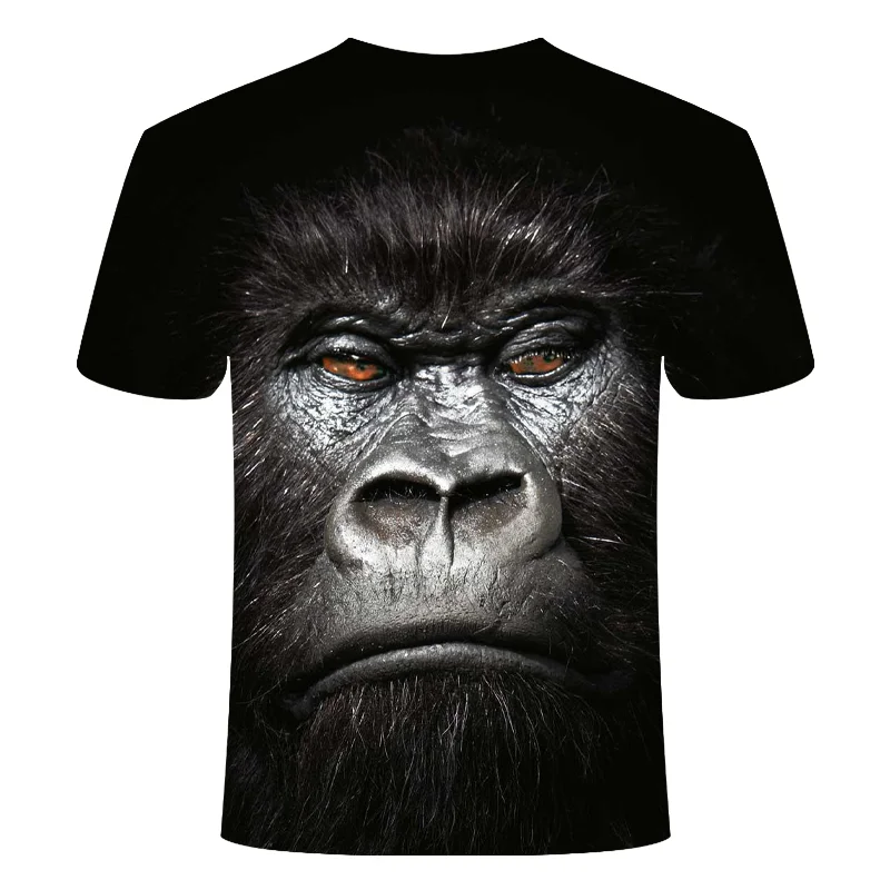 

2021 New Summer T shirt Men Streetwear Funny Short Sleeve Tees Tops Animal Male Clothes Casual 3D Print kids boys Tshirt Tops