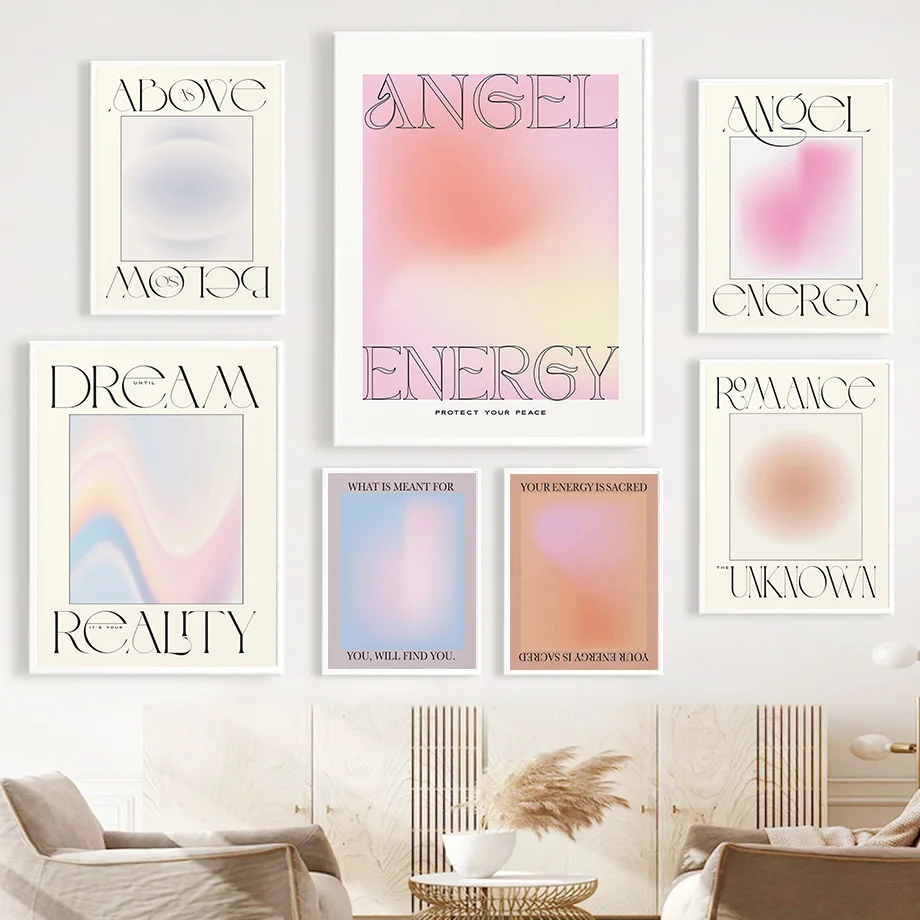 

Абстрактная винтажная Картина на холсте с градиентным переходом цветов