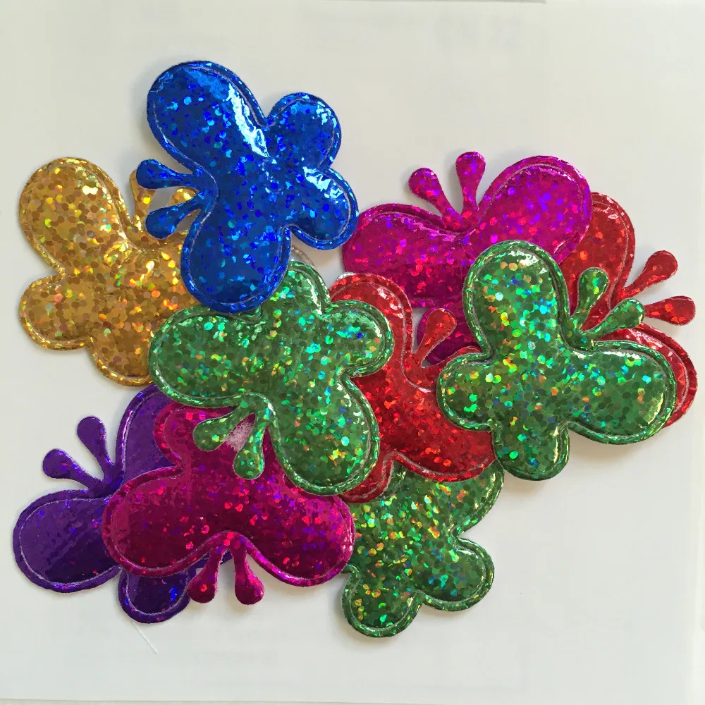 (40 шт./лот) Мягкая Смешанная аппликация бабочки свадебное/Рождественское