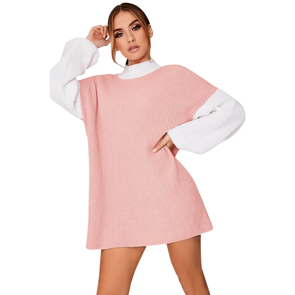 Женские свитера повседневный джемпер с длинным рукавом и круглым вырезом