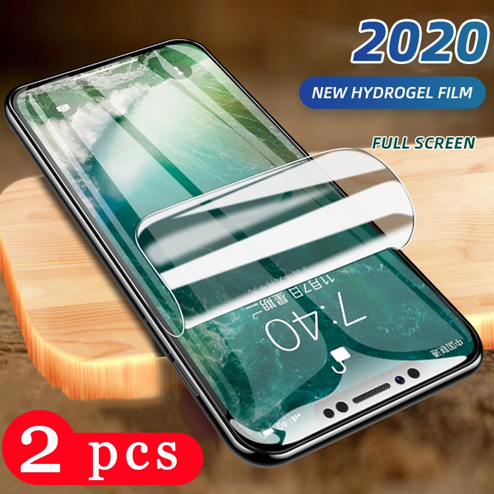 2 шт 100D мягкий полный Чехол для iphone x xs xr max Гидрогелевая пленка телефона защитная