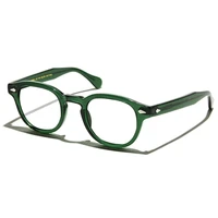 green optical glasses frame men women johnny depp eyeglasses acetate glasses frame transparent lens vintage top quality