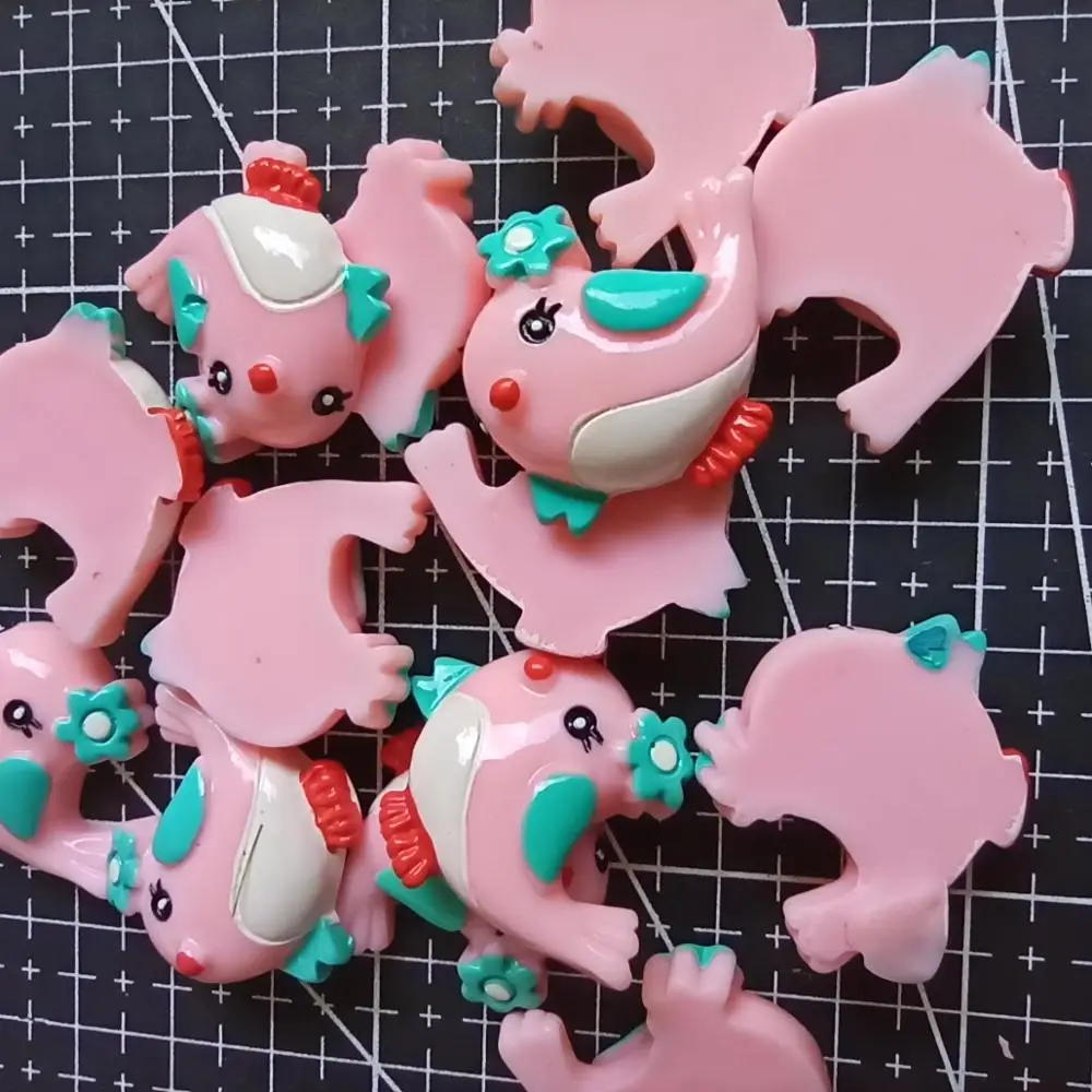 

1 шт./лот резиновая плоская задняя розовая птица мультфильм 29 мм сказочный сад гном мох Террариум Декор ремесла бонсай для дома DIY