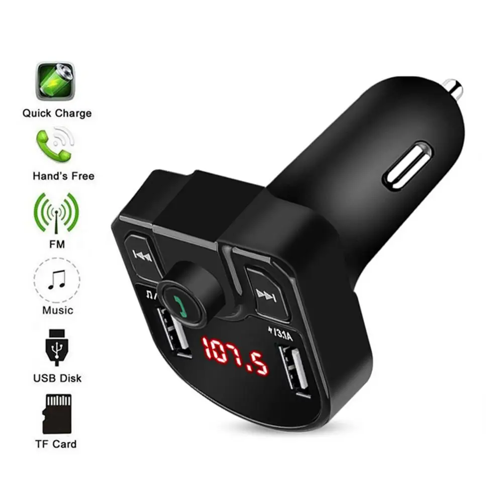 

FM-трансмиттер автомобильный с поддержкой Bluetooth 5,0, а, 2 USB-порта