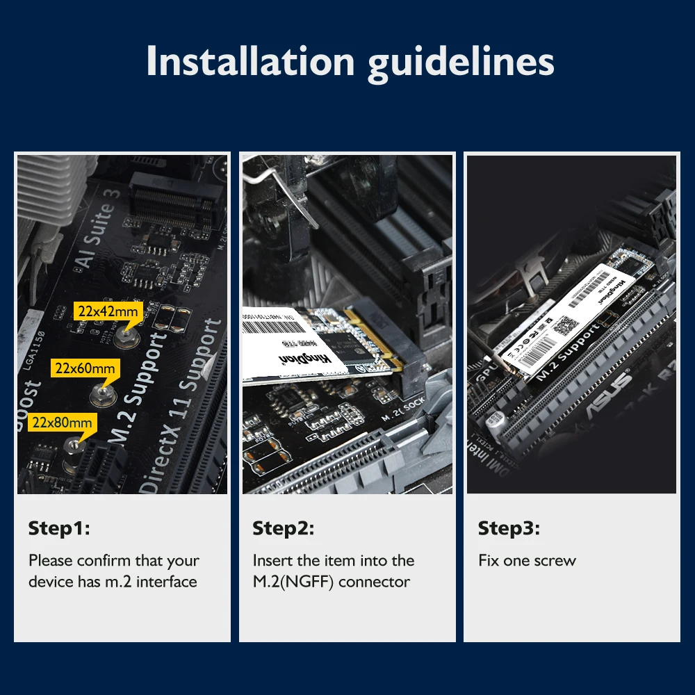 Жесткий диск KingDian м.2 SATA SSD 60 ГБ 120 240 128 256 512 ТБ HDD M2 NGFF 2280 мм Винчестер для компьютера