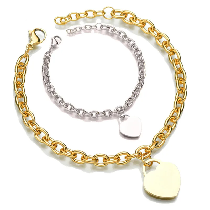 Браслеты-цепочки из нержавеющей стали в винтажном стиле ювелирные украшения для