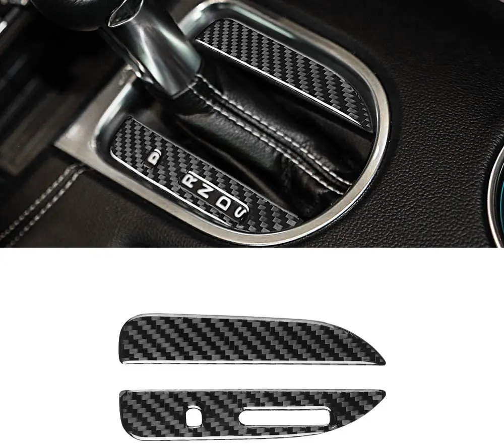 

Front Center Console Gear Box Shift Panel Button Cover Trim Protector for Ford Mustang 2015 2016 2017 2018 2019 2020