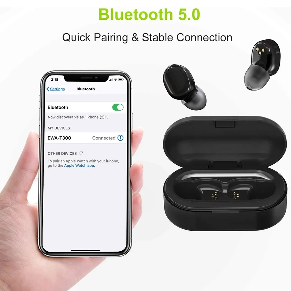 Наушники вкладыши EWA T300 Bauhaus беспроводные наушники с поддержкой Bluetooth 5 0 HD стерео