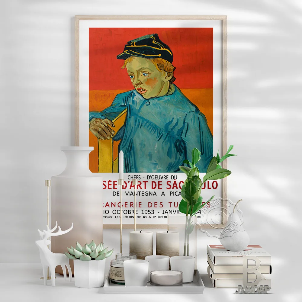 Фото Выставочный постер Van Gogh Musee D'Art De Sao-Paulo, художественные принты Orangerie Des Tuileries Io Octobre, винтажный французский домашний декор №3