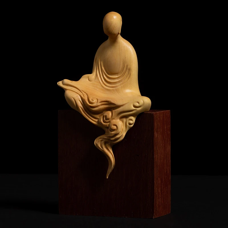 

Zen Master Tea Set Wood Craft Decoration Room Pets Abstract Ornament