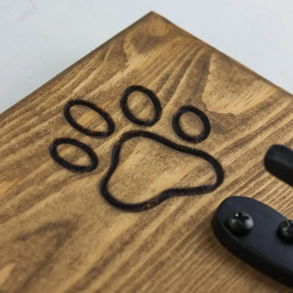 Деревянный держатель для ключей вешалка пальто одежды собаки с подвеской