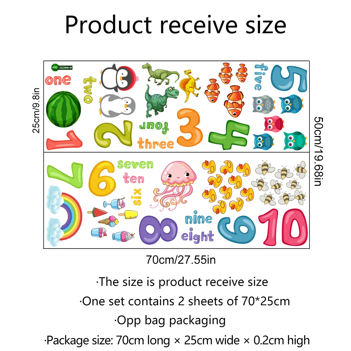 

Cartoon English Children Literacy Kindergarten Creative Background Wall Stickers Bedroom Living Room Decoration Stickers