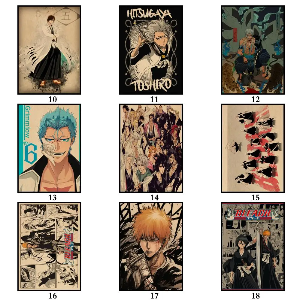 40 стилей Аниме отбеливатель фотография Картина Настенная Наклейка для кофейни