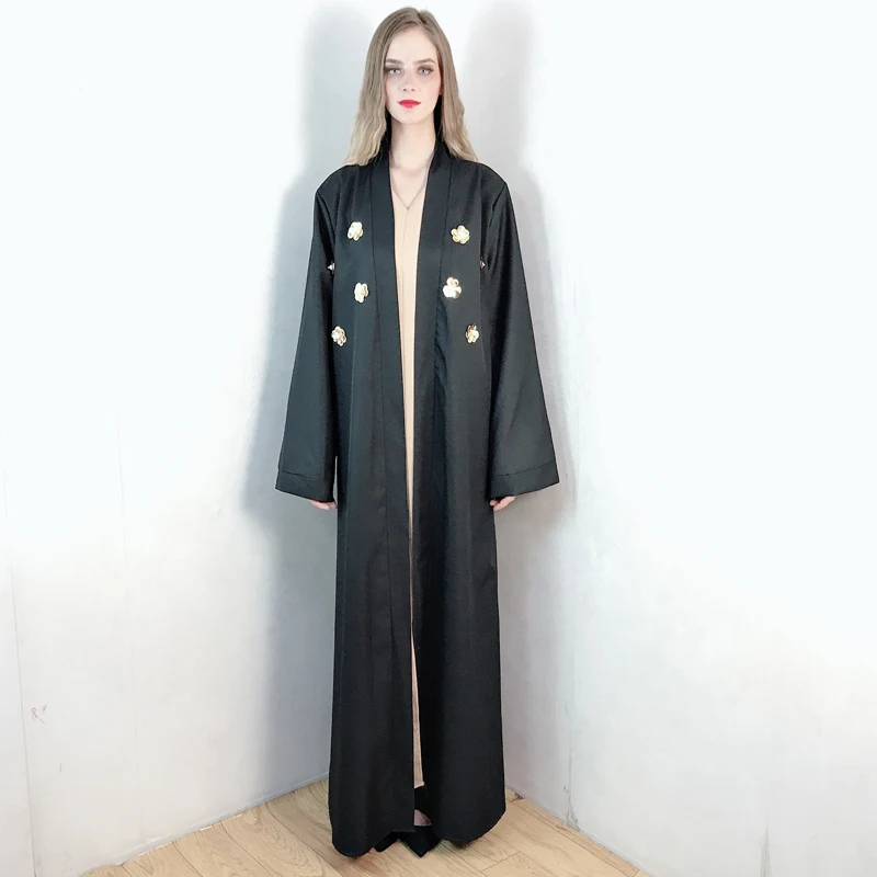 Open Abaya Kimono Muslim Dress Abaya Femme Kaftan Dubai Caftan Oman Qatar Islamic dress F979
