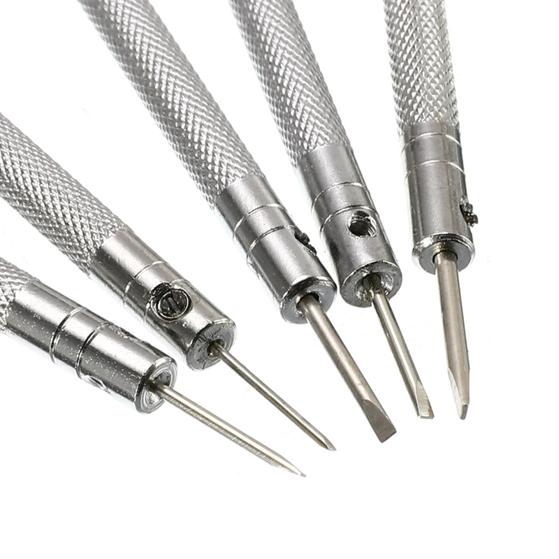 5 шт./компл. Отвертка из стали для ремонта часов портативный набор инструментов