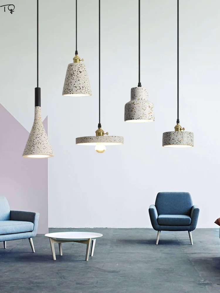 Дизайнерская Современная промышленная цементная Подвесная лампа светодиодные
