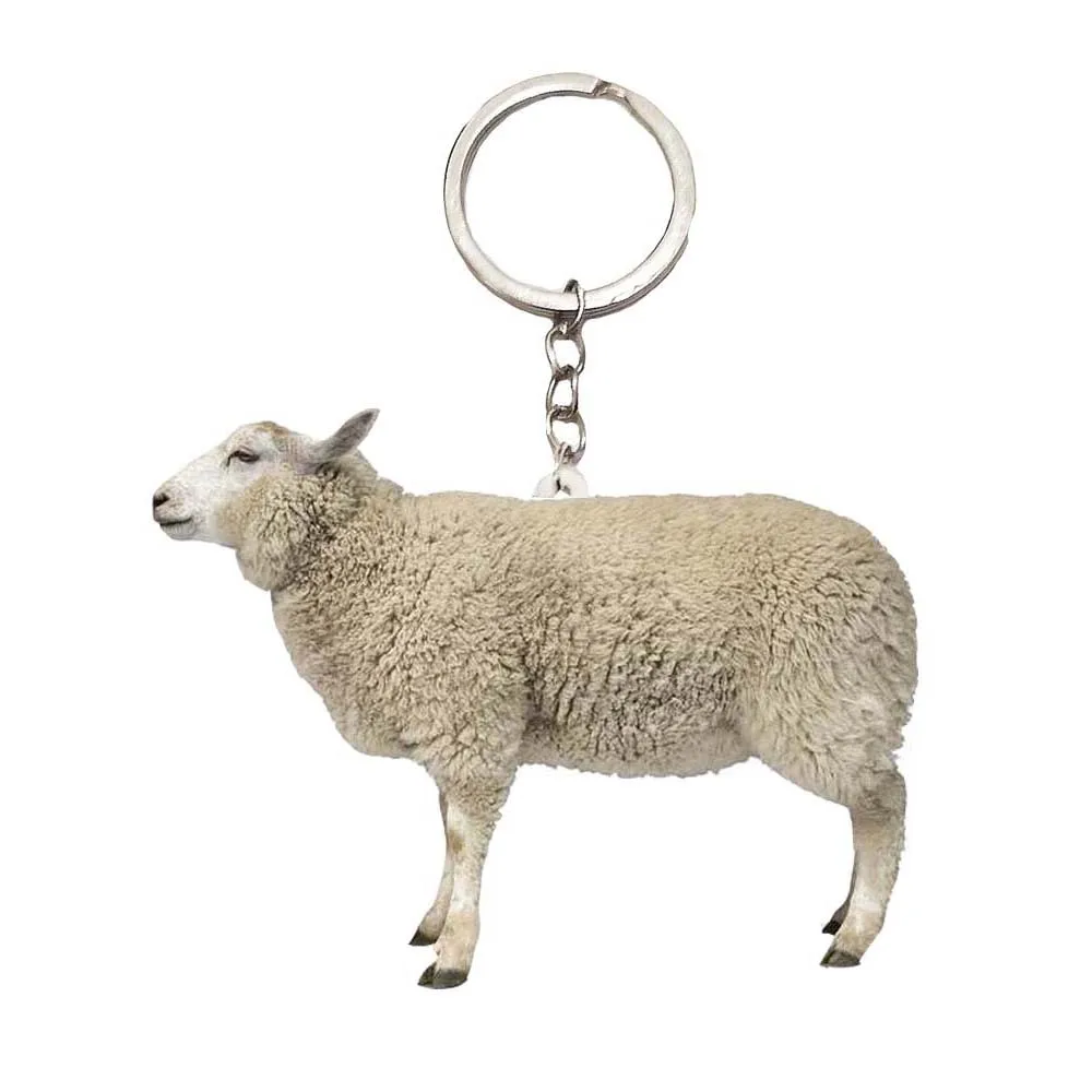 Брелок ROMMNEY овца акриловый брелок цепочка стальное кольцо Подвески модные для